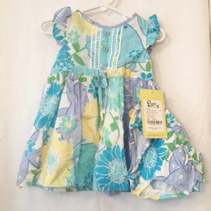 NWT  Lilly Pulitzer Baby Girl 12/18 mo Dress w/ Diaper Cover in White King Crab